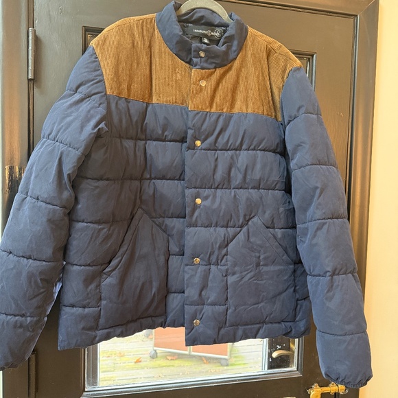 Treasure & Bond Water Resistant Quilted Jacket with Corduroy Trim Men's XXL - Picture 2 of 3